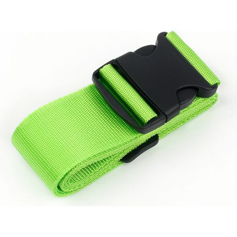 Lot de 2 sangles à bagages - Sangles de valise réglables avec boucle - Vert (1/5)