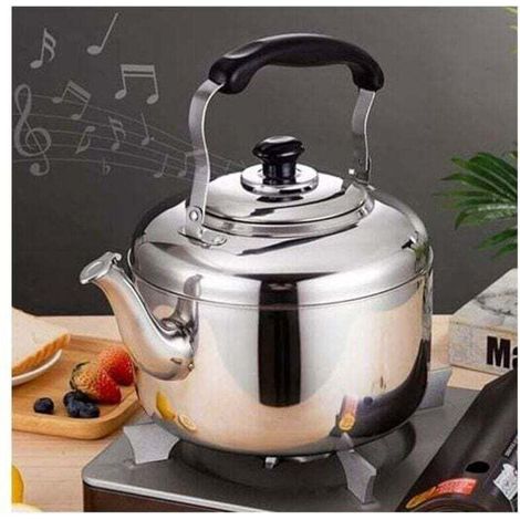 2L Bouilloire de cuisinière, Inox Théières pour Cuisinière, Bouilloire gaz, Poignée Résistante à la Chaleur, Théière Inox (1/3)