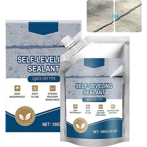 Ciment Express,Résine Epoxy pour Fissure Béton,100ml,1pcs  Efficace et Durable, Etanche et Imperméabilisant, à Séchage Rapide, Convient aux Sous-Sols, Sols, Murs et Toitures (1/5)