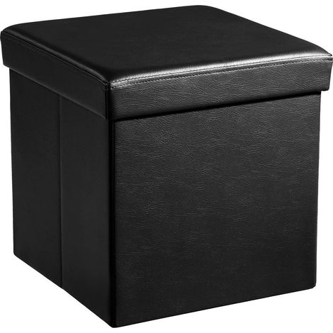 Baule contenitore sgabello liscio 40 litri nero 120000432