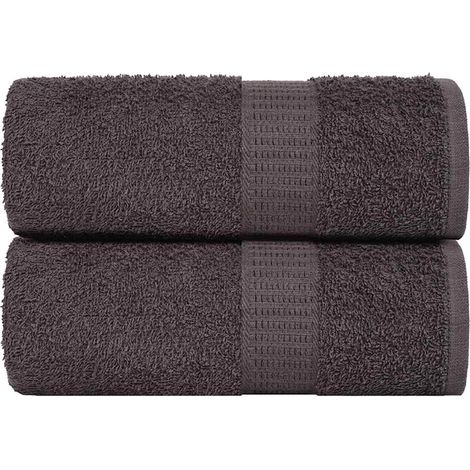 Serviettes d'invités FROGN 2 pièces anthracite 30x50 cm 360 g/m²