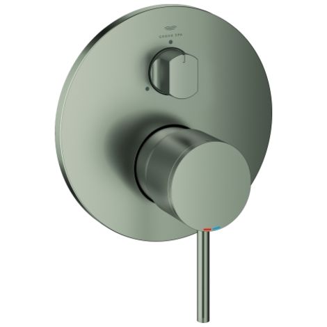 Robinet mitigeur monocommande Atrio 24356 FMS pour inverseur 3 voies 35604, acier satiné (1/2)