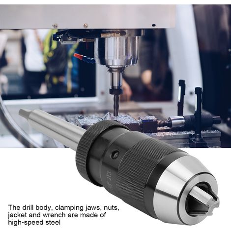 Mandrin de perceuse renforcé pour perceuse à colonne JT3 1/32-5/8 pouces avec adaptateur MT2-JT3 (1/5)