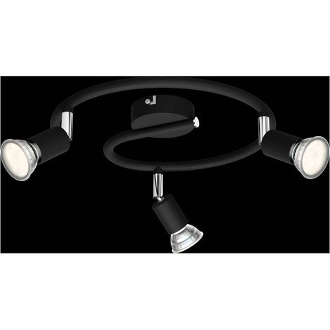 Lampe Plafonnier Philips Limbali Noire 3 Lumières Spot Moderne Gu10 Orientable - Philips (1/3)