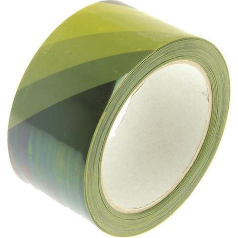 Faithfull Hazard Warning Safety Tape 50mm x 33m Black and Yellow Striped (1/3)