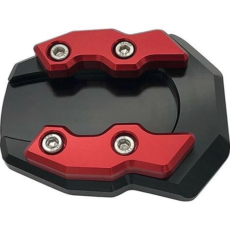 (SANS LOGO Rouge) Compatible avec les motos HONDA PCX125, PCX 125, 150, PCX150 et PCX160. Béquille latérale CNC, extension et support pour une meilleure stabilité. (1/4)