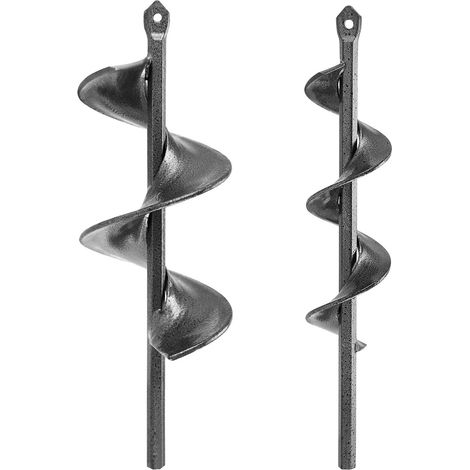 2 Forets hélicoïdaux, acier, hexagonal 3/8", 22 cm, plantation jardin (1/5)