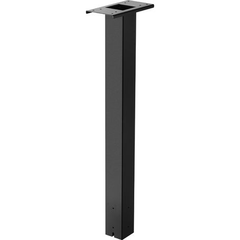 VEVOR Poste para Buzón, 1094 x 300 x 150 mm, Soporte para Buzón Empotrado de Acero con Recubrimiento en Polvo con Placa Superior Universal, Poste Metálico para Uso Residencial en Exteriores, Negro (1/5)