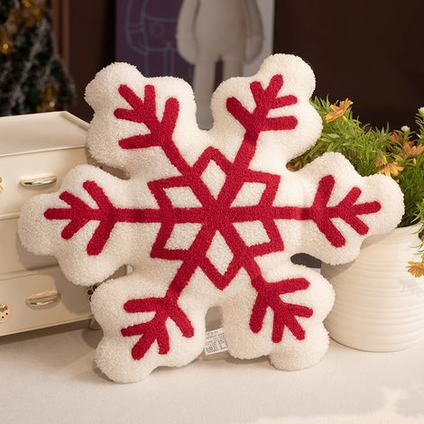 Weihnachtskissen mit Schneeflockenmotiv, Tisch-Weihnachtsbaum, Kranz-Dekoration, Café-Dekoration, Weihnachtsdekoration, 42 cm