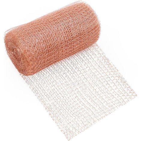 Grillage en cuivre dense et flexible, rouleau de treillis métallique double couche découpable, bouche-trou, barrière anti-escargots (1/5)