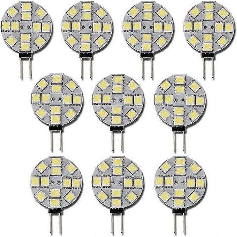 Lot de 10 ampoules LED G4 12 V CC, non dimmables, blanc 6000 K, équivalent à une ampoule halogène de 20 W. (1/5)