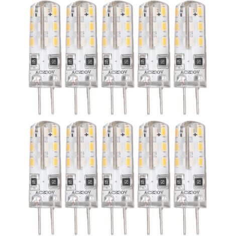 10pcs G4 LED Bulb Bi Pin Base Silicone Warm White 3000K 1.5W AC220V 110LM Landscape Light Bulbs Replacement (1/5)
