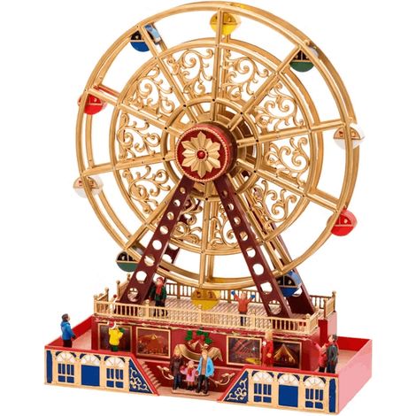 Villaggio Ruota Panoramica rotante, h 48 cm per decorazioni natalizie (1/5)