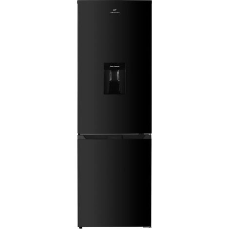 Continental Edison – Réfrigérateur congélateur bas 251L – Total No Frost – Noir – Classe D – L 55 cm x H 180 cm – Distributeur d'eau 2L
