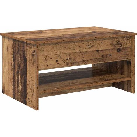 Table basse，Table d'appoint，Table de Salon Bois ancien 80 x 50.5 x 41.5 cm Bois d'ingénierie CFW73326