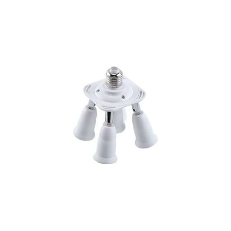 5 en 1 E27 Adaptateur pour Séparateur de Prises Socket Adaptateur Répartiteur Adaptateur de Douille Support de Convertisseur Pour E27 Ampoules LED (1/2)