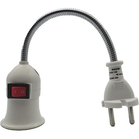 Adaptateur de douille E27 pour ampoule LED murale flexible avec interrupteur et douille pour ampoule LED. (1/5)