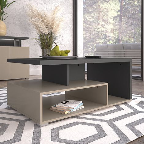 Couchtisch Opio Taupe und Anthrazit (1/4)