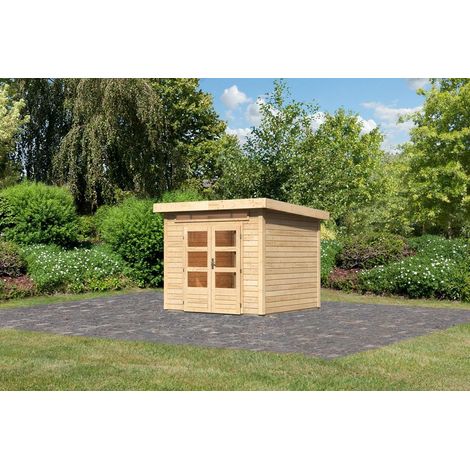 Farge 3 naturbelassen Flachdachhaus 2,44x2,44x2,30 m