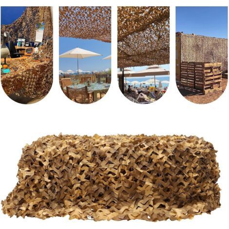 Aougo – Sonnensegel in Tarnfarben, 1,5 x 3 m – Leichtes und schnelltrocknendes 150D-Polyestergewebe – Wetter- und UV-beständig – Für Camping und Outdoor-Aktivitäten (1/5)