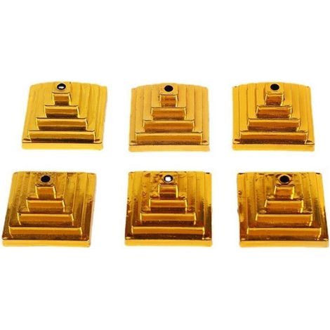 10pcs(carré)-Base dorée - Base de drapeau de qualité supérieure (1/3)