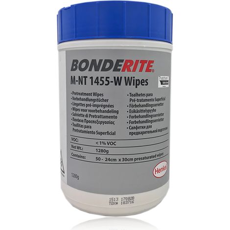 Henkel Bonderite M-NT 1455-W Wipes Traitement des métaux 50 lingettes