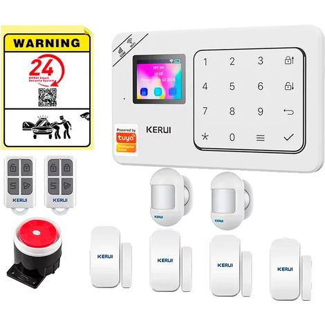 Sistema de alarma de seguridad, control inalámbrico, notificaciones móviles, KIT 3, enchufe EU-b (1/2)