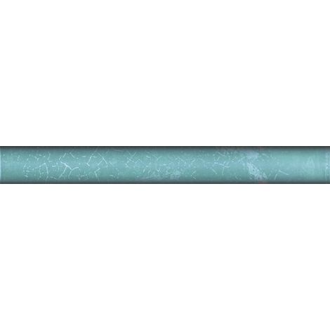 Carrelage mural faience effet graphique MELLAH Baguette 13x1.5 cm Turquoise - - boîte de 1.30 m2