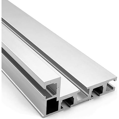 Rail à onglet à rainure en T 75 type 1200 mm - Rail de guidage en T en aluminium - Guide à onglet à rainure en T DIY - Pour le travail du bois, scie circulaire de table - Mini rail en T pour fixation (1/5)