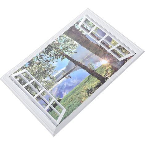 Sticker mural amovible en PVC BESPORTBLE imitation paysage (1/5)