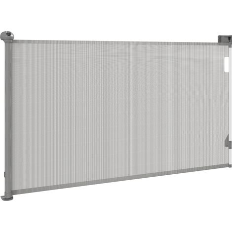 Barrière rétractable pour chien largeur 149 cm verrouillage automatique - gris