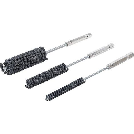 Jeu d Outils de Rodage Flexible 3 pcs - Empreinte Six Pans Mâle 6,3 mm, Grain 60/80 - Précision et Polyvalence - D-Work