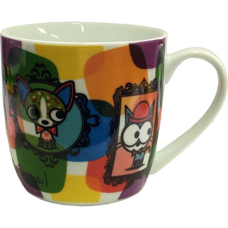 Tasse en céramique Bulldog et Chihuahua