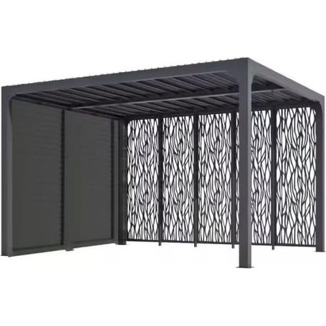 Pergola Bioclimatica da Giardino 360x300 Alluminio Lamelle Frangivista (1/4)