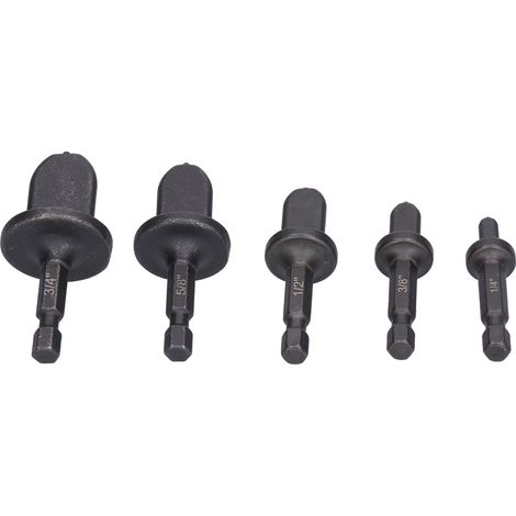 Ensemble de 5 embouts d'expansion de tubes en acier à haute teneur en carbone avec poignée hexagonale de 1/4 po pour climatiseur (1/5)