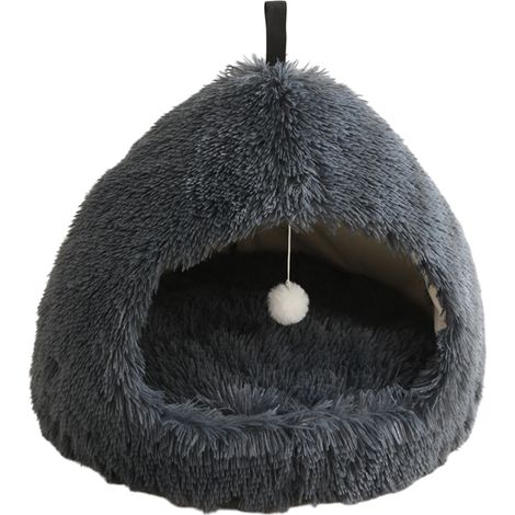 Panier rond en peluche pour chien et chat, niche anti-anxiété, idéal pour petits et moyens chiens et chats