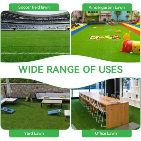 Ruban gazon artificiel - 1, 15cmx10m auto-adhésif jointure jardin - Vert Aucuneary (1/5)