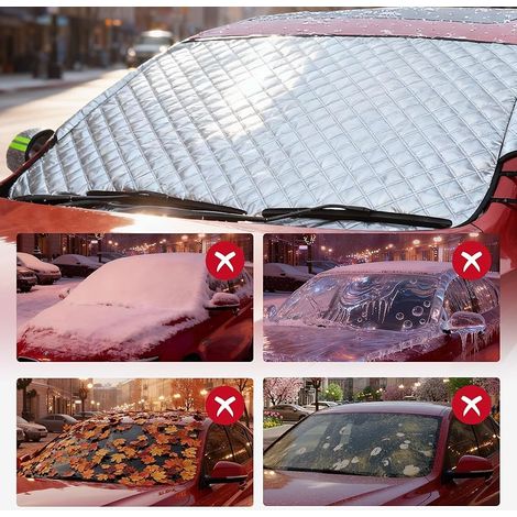 Auto-Windschutzscheibenabdeckung, Winter-Windschutzscheibenabdeckung, Frostschutzfolie, beständig gegen Schnee, Staub, Frost und Sonne, Universalmodell, geeignet für Limousinen und SUVs.