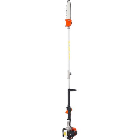 Mophorn Troncatrice a Gas a 2 Tempi da 25 cc con Barra di Taglio da 30,5 cm, Motosega per Potatura Alberi, Serbatoio da 650 ml, Estensione Regolabile da 2,12 m a 3,62 m