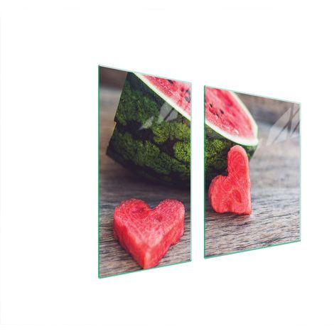 GLASSCHUTZPLATTE FÜR HERD 90x52 WASSERMELONE (1/5)