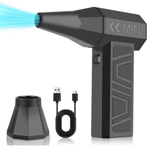 Aspiradora inalámbrica, 130.000 RPM, soplador de alta velocidad, ventilador de turbina de potencia ajustable, adecuada para la limpieza de electrodomésticos. (1/5)