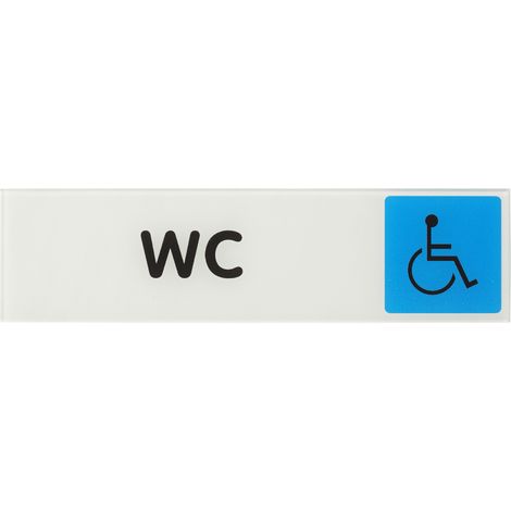 THIRARD - Plaque de signalisation WC, plexiglass adhésif, 170x45mm - THIRARD (1/3)