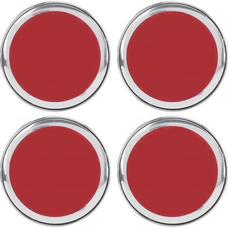 4 pièces enjoliveur central roue voiture étanche alliage aluminium anti-rayure remplacement Fiat 500 Rouge (1/5)