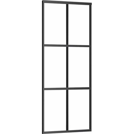Maison Exclusive - Puerta corredera ESG vidrio y aluminio negra 7 (1/5)