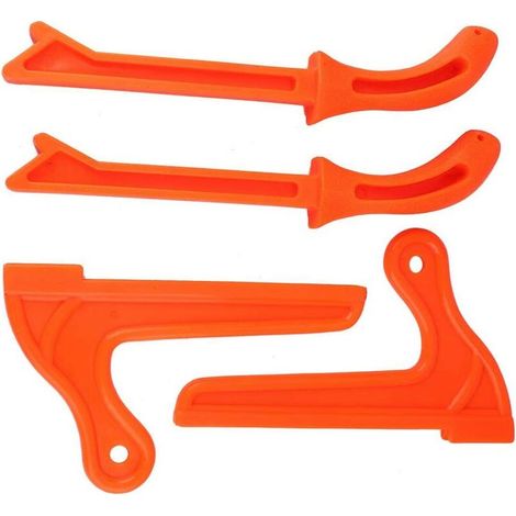 4 Stück Kunststoff-Schiebestäbe, Sicherheits-Schiebestäbe für die Holzbearbeitung, Tischkreissägen-Zubehör, Handsäge, Sicherheits-Schiebestäbe für die Holzbearbeitung (Orange)