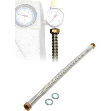 Kit de tuyauterie flexible 3/4" - pour raccordement pot d’expansion solaire - L=100cm