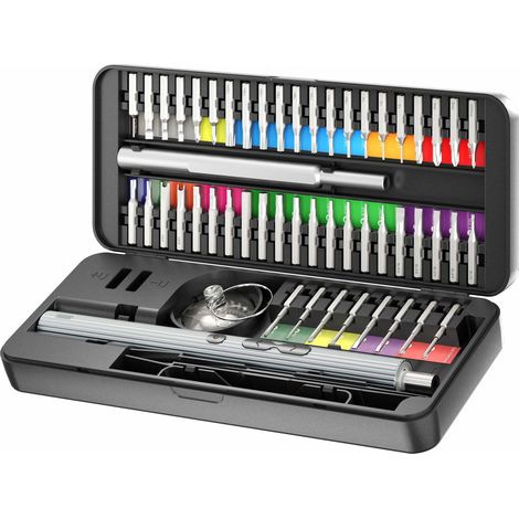 GOOBAY TOOLS 58en1 Tournevis électrique, 77839, avec un jeu de 50 embouts de précision