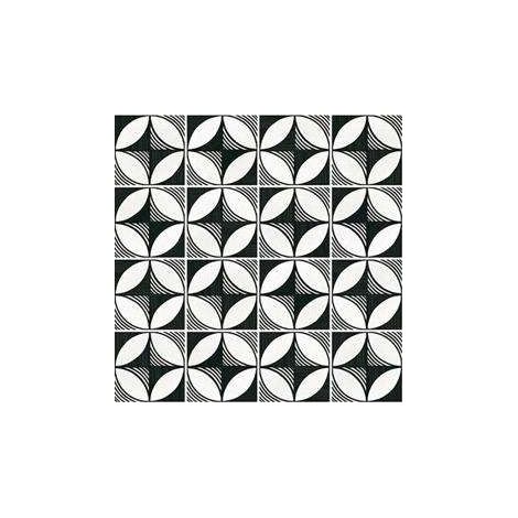 Carrelage sol / mur effet ciment 20x20 cm CAPRICE DECO COMPASS B&W(vendu par boite de 1m2) (1/5)