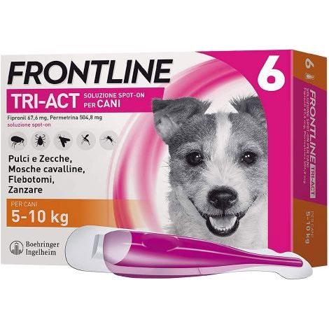 ANTIPARASSITARIO 'FRONTLINE TRI-ACT' cani 5/10 kg - 6 pipette ml 1