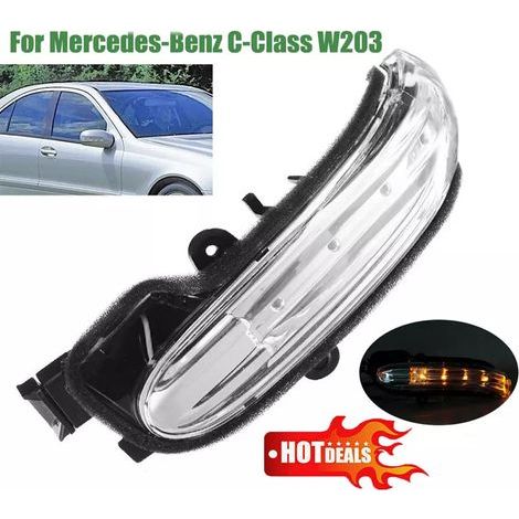 Voyant de Rétroviseur Latéral, Clignotant LED de Rétroviseur étanche de Remplacement pour Classe C W203 4 Portes 2004-2007(Droit A2038201621) (1/5)